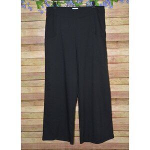 Unique Vintage Black Wide-Leg Trousers 1x 16 (fits more like 14)